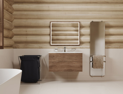 Тумба под раковину Allen Brau Glority 1.35003.NW 121х46х52 подвесная цвет темное дерево - фото 4